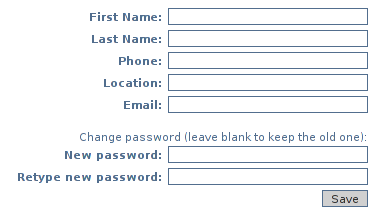User settings