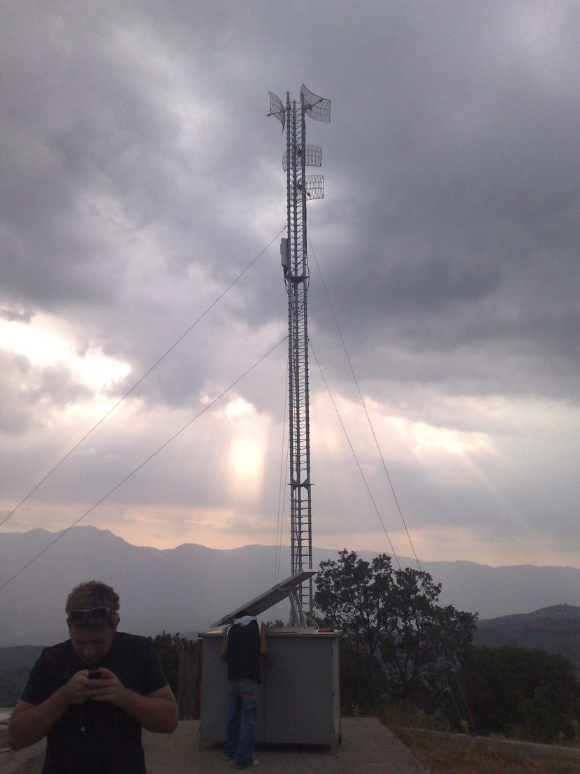 CableFree Solar+Battery Offgrid Power Solution installed in Greece for Rural Broadband Wireless