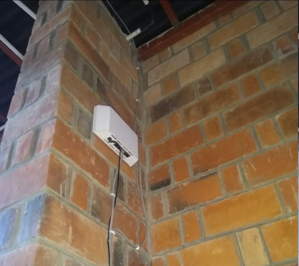 CableFree Rural Broadband using 4G LTE and Mesh WiFi in Africa - Mesh WiFi Unit installed in Masoro