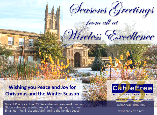 Seasons Greetings Dec 2021 from CableFree