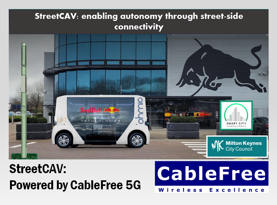 CableFree 5G SmartPoles used in StreetCAV