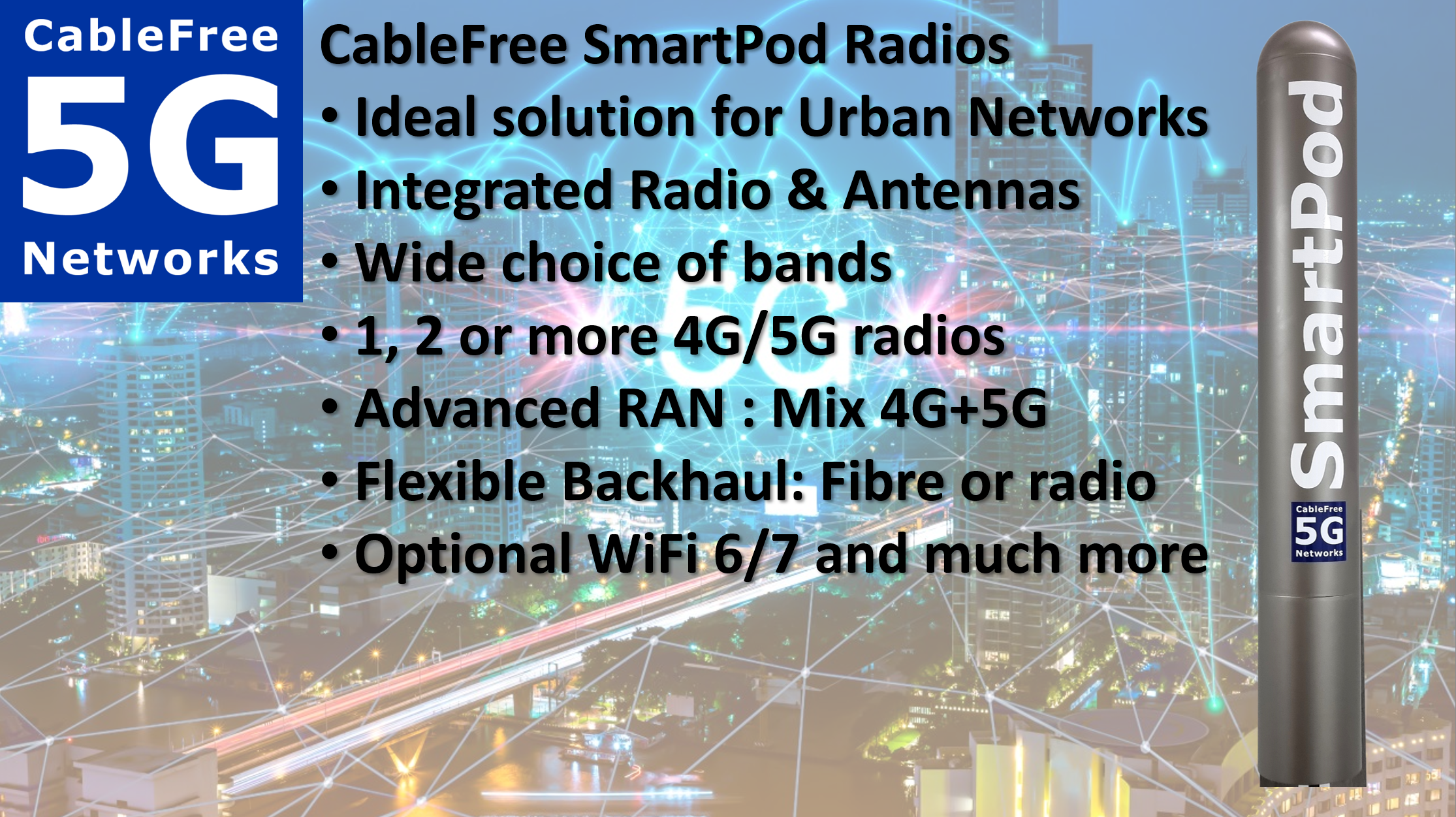5G SmartPod & SmartPole Radios - CableFree